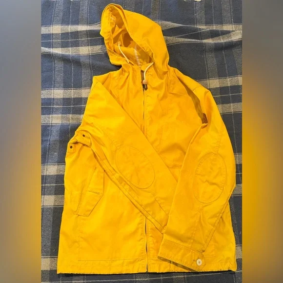 Penfield Yellow Hooded Raincoat Large Waxed - Picture 3 of 5